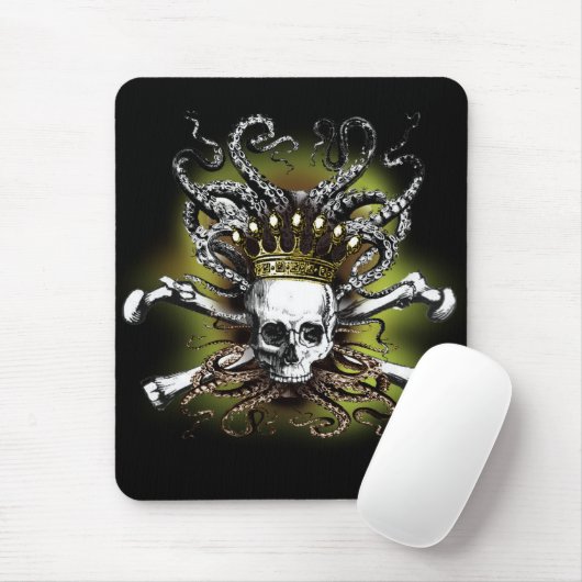 SquidSkull King Mouse Pad Mousepad (Mit Mouse)