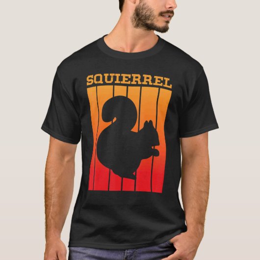 Squierrel Shadow Silhouette bei Sonnenuntergang T-Shirt (Vorderseite)