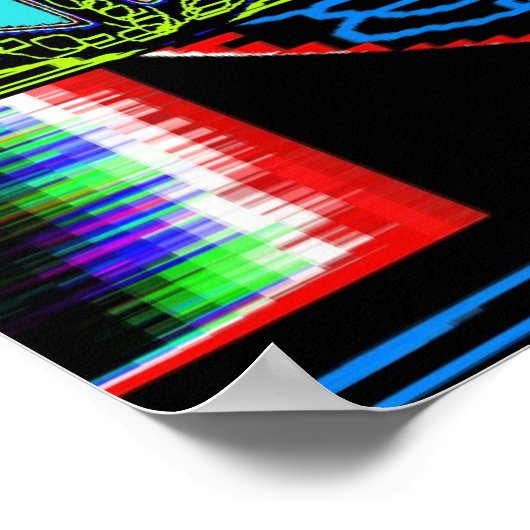 Squigggle Peace Sign Windows Poster (Ecke)