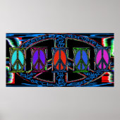 Squigggle Peace Sign Windows Poster (Vorne)