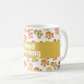 Squigggle Rose Gold Orange und Rost Kaffeetasse (VorderseiteRechts)