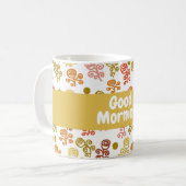 Squigggle Rose Gold Orange und Rost Kaffeetasse (Vorderseite Links)