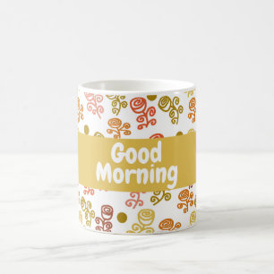 Squigggle Rose Gold Orange und Rost Kaffeetasse