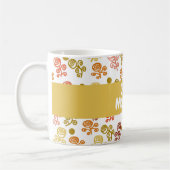 Squigggle Rose Gold Orange und Rost Kaffeetasse (Links)