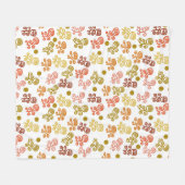 Squiggle Rose Gold Orange und Rost Fleece Blanken (Vorderseite (Horizontal))