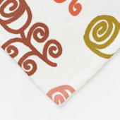 Squiggle Rose Gold Orange und Rost Fleece Blanken (Ecke)