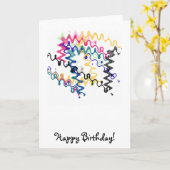 Squiggle Zigzags Happy Birthday Card Karte (Gelbe Blume)