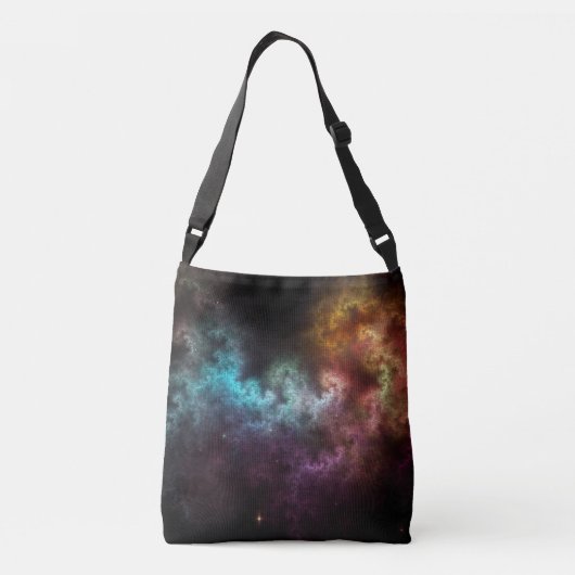 Squiggley Nebula Star Dust Cloud CRQENH Tragetaschen Mit Langen Trägern (Rückseite)