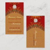 Squiggly2 Red Vertical Business Card Visitenkarte (Vorne/Hinten)