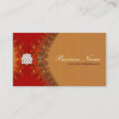 Squiggly2 Red Vertical Business Card Visitenkarte (Rückseite)