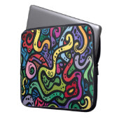 Squiggly Doodles Laptop-Sieb Laptopschutzhülle (Vorderseite Links)