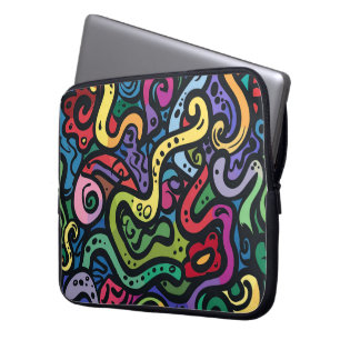 Squiggly Doodles Laptop-Sieb Laptopschutzhülle