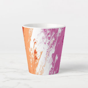 Squiggly Trippy Groovy Abstrakte Lesbische Pride-F Milchtasse