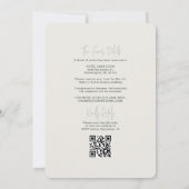 Squiggly Wavy Green UAWG QR Code Wedding Einladung (Rückseite)