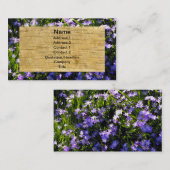 Squill Blume und Holz Visitenkarte (Vorne/Hinten)