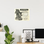 Squintani Model Letterpress-Plakat Poster (Heimbüro)