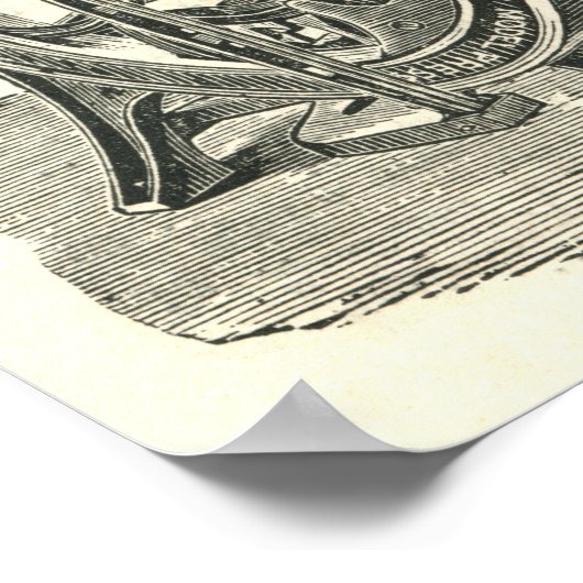 Squintani Model letterpress poster (Ecke)