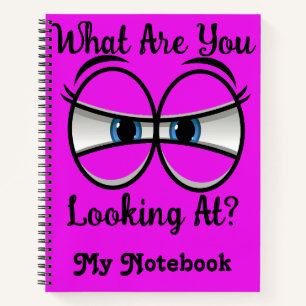 Squinting Eyes Notebook Notizblock