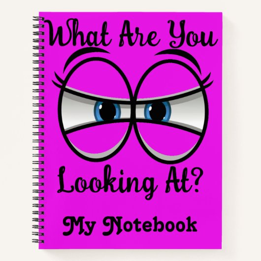 Squinting Eyes Notebook Notizblock (Vorderseite)