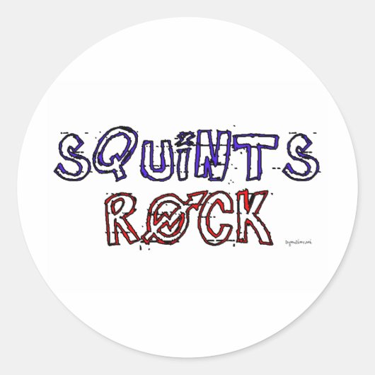 Squints Rock! Runder Aufkleber (Vorderseite)