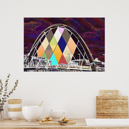 Squinty Bridge Poster Print (Küche)