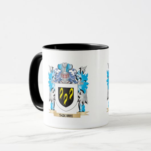 Squire-Wappen - Familienwappen Tasse (Vorderseite Links)