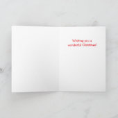 Squirrel and Candy Cane Christmas Feiertagskarte (Innenseite)