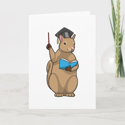 Squirrel as Teacher with Book Karte (Vorderseite)