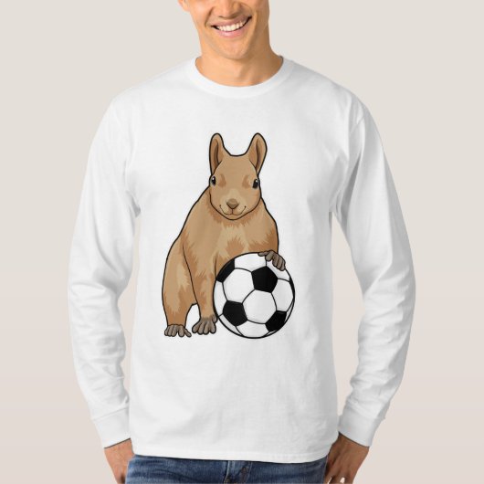 Squirrel at Soccer Sports T-Shirt (Vorderseite)