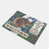 SQUIRREL AUF SCHNEEBEDECKTEN POST/SUCHEN NACH NUTS FUßMATTE (Schrägansicht)