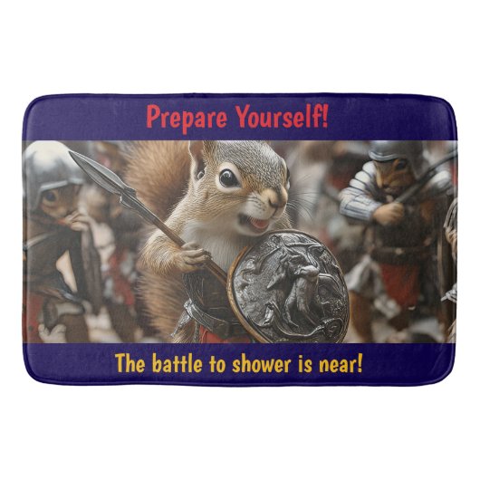 Squirrel Battle Badematte (Vorderseite)