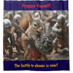 Squirrel Battle Duschvorhang