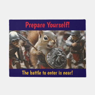 Squirrel Battle Fußmatte