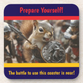 Squirrel Battle Getränkeuntersetzer (Vorderseite)