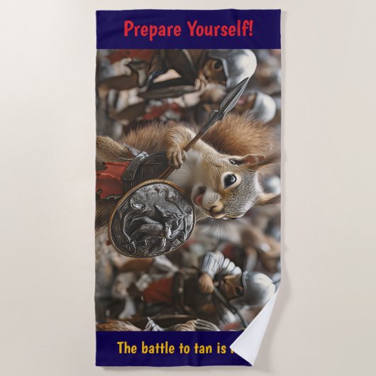 Squirrel Battle Strandtuch (Vorderseite)