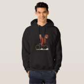 Squirrel Bicycle Niedlich Rodent Biker Hoodie (Vorne ganz)
