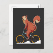 Squirrel Bicycle Niedlich Rodent Biker Postkarte (Vorne/Hinten)