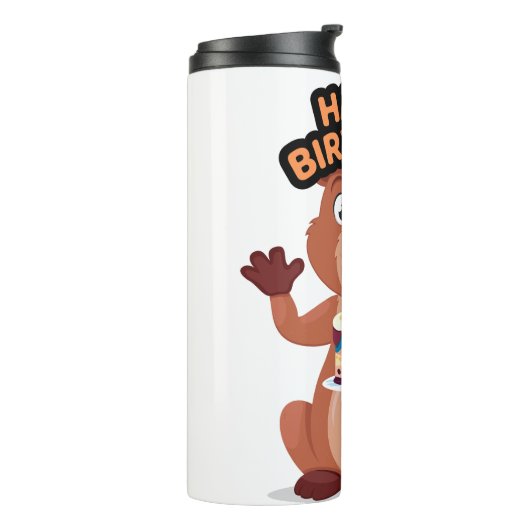 Squirrel birthday thermosbecher (Nach links gedreht)