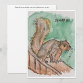 Squirrel Card Feiertagskarte (Vorne/Hinten)