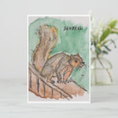 Squirrel Card Feiertagskarte (Stehend Vorderseite)