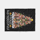 Squirrel Christmas Tree Lights Merry Squirrelmas S Fleecedecke (Vorderseite (Horizontal))