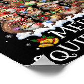 Squirrel Christmas Tree Lights Merry Squirrelmas S Poster (Ecke)