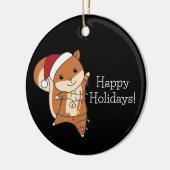 Squirrel Christmas Winter Animals Adult Cloth Face Keramik Ornament (Links)