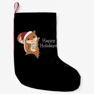 Squirrel Christmas Winter Animals Adult Cloth Face Kleiner Weihnachtsstrumpf