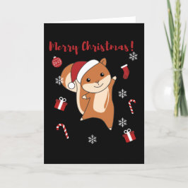 Squirrel Christmas Winteranimals Feiertagskarte