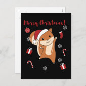 Squirrel Christmas Winteranimals Feiertagspostkarte (Vorne/Hinten)