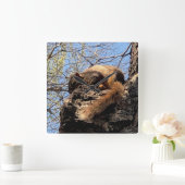 Squirrel Clock Quadratische Wanduhr (Zuhause)