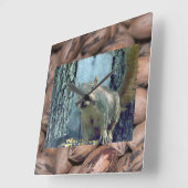 Squirrel Clock Quadratische Wanduhr (Winkel)