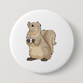 Squirrel Coffee Cup Button (Vorderseite)