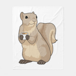 Squirrel Coffee Cup Fleecedecke